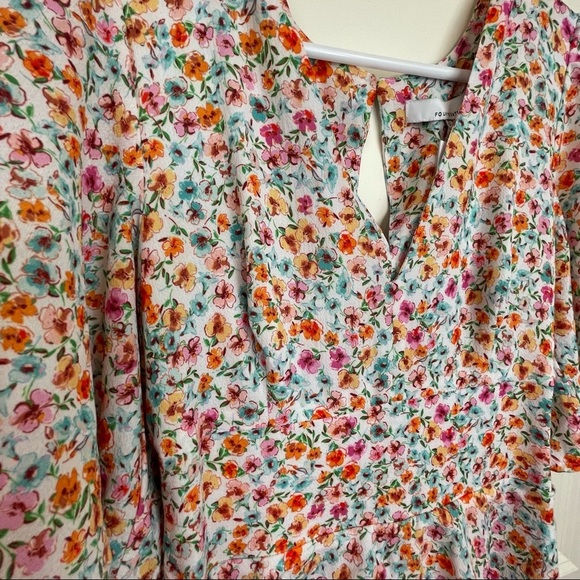 NEW FOURTEENTH PLACE Floral Tiered High-Low Maxi Dress XS - Picture 4 of 17